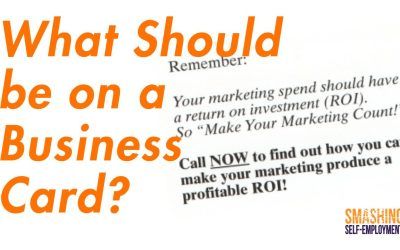 What should be on a business card?