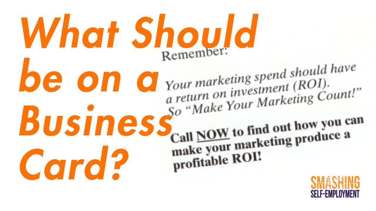 What Should be on a Business Card