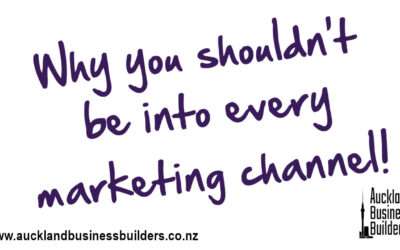 Why you shouldn’t be into every marketing channel