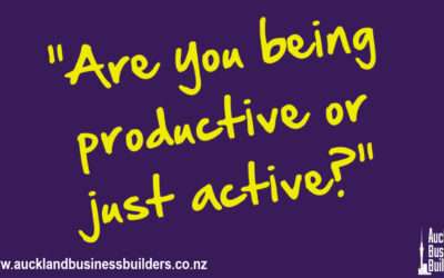 Are you being productive or just active?